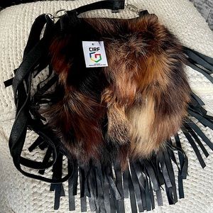 Fur leather bag